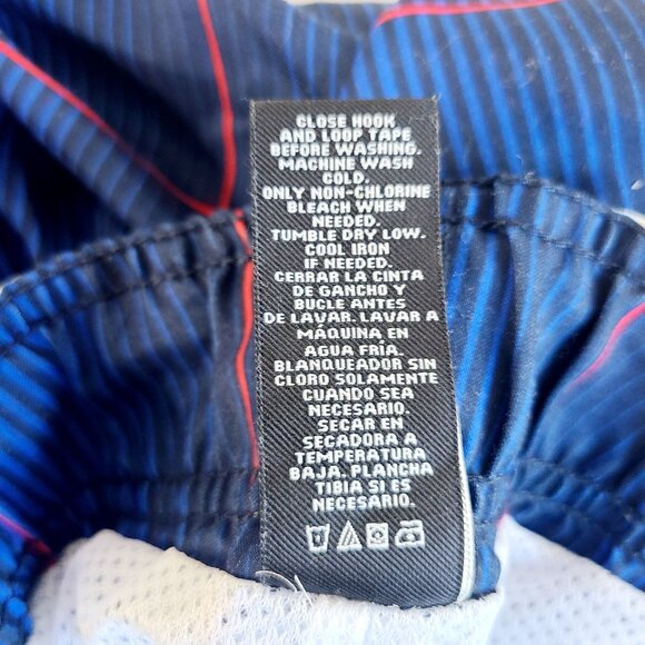 Op Men's 3XL Blue Plaid Swim Trunks With Pockets & Mesh Lining - Picture 5 of 8